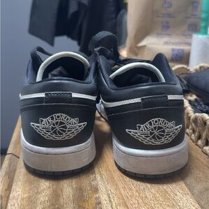 Nike Air Jordan Black and White Low Sneakers